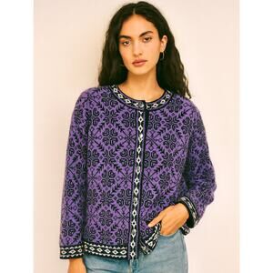 Vintage 90s L.L. Bean Norwegian Wool Nordic Fair Isle Coquette Ski Lodge XL